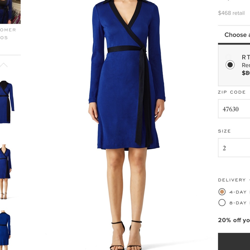 Diane Von Furstenberg Jeannae Wrap Dress size 12